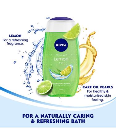 Buy Nivea Care Shower Gel Lemon & Oil 250ml | Refreshing Moisture for All Skin Types - International Shipping Available - Buy Online on GoSupps.com