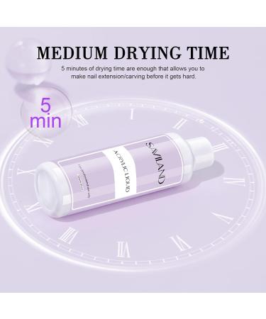 SAVILAND Acrylic Nail Liquid 240ML Nail Liquid for Acrylic Powder System & Acrylic Brush Nail Extension & Carving EMA Formula Non-Yellowing for Home DIY Nail Salon 1 count (Pack of 1) - Buy Online on GoSupps.com