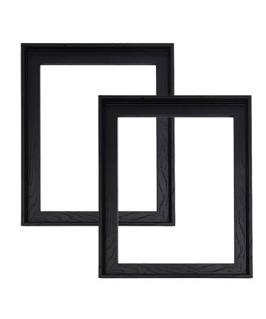 2 Pack Floater Frame for Canvas Painting Assembled 7/8" deep Canvas Floater Frame Floater Frames Canvas Floating Frame Floating Canvas Frame Canvas Frame Kit Canvas Art Frame (11"x14" White) 11"x14" White