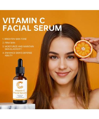 2PCS Vitamin C Facial Serum Lifting and Firming Whitening and Anti-Aging Fade Spots and Reduce Wrinkles - Buy Online on GoSupps.com