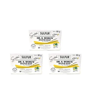 Dr. S. Wong Sulfur Soap (3 Pack Total of 240 grams)