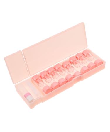 Homsfou 8st colored contact lenses container cases COURTATION FALLAY FAIL FAIRSHAUTE TRUCKETUI for contact lenses eye protection container organizer Hastering Brillenetui PP Rosa 21x7x2.5cm
