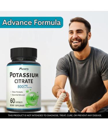 Potassium Citrate Capsules | Citrate Potassium | potassiumm Supplement | Capsules for Men & Women - 60 Capsules (Pack 1) - Buy Online on GoSupps.com