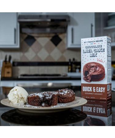 French Gourmet Chocolate Lava Cake Baking Mix - Real Belgian Chocolate - 10.37 Ounce - Buy Online on GoSupps.com