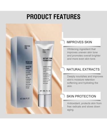 KUIRUNRX No-Filter Primer Minimized Pore Appearance Uniform Complexion Light Formula Long-Lasting Firming Cream For Daily Makeup and Skin Firming (30ML) - Buy Online on GoSupps.com