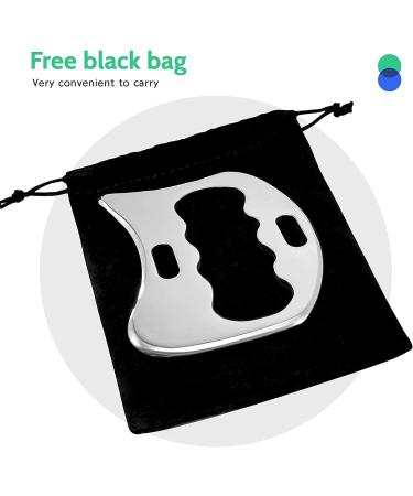 Stainless Steel Guasha Massage Tool for Soft Tissue Scraping - Physical Therapy for Back, Legs, Arms, Neck, Shoulder - Buy Online on GoSupps.com