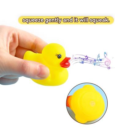 Derayee 50 Colorful Mini Bathing Ducks - Squeaky Bath Toy Set for Kids - Perfect for Showers & Birthday Parties - Buy Online on GoSupps.com