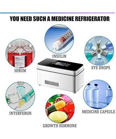 Mini Medicine Refrigerator Insulin Refrigerated Box for Travel LCD Display Portable Insulin Cooler for car 2-8 Thermostat Drug Reefer for Keeping Diabetes Drug Cooler About 8-10 Hours 1*Battery - Buy Online on GoSupps.com