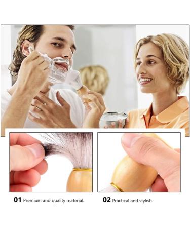 Fomiyes Wooden Handle Razor Brush - Premium Beard Care & Shaving Accessories for Men | Synthetic Fiber Shaving Foam & Grooming Tools - Buy Online on GoSupps.com