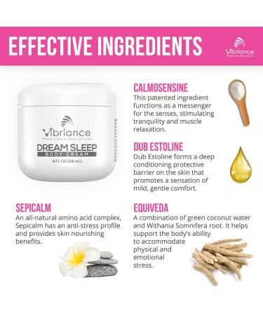 Vibriance Moisturizing Dream Sleep Body Cream | Full Body Dry Skin Moisturizer | Soothes, Relaxes & Rejuvenates Skin | 4 fl oz - Buy Online on GoSupps.com