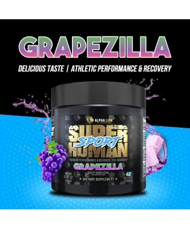 Alpha Lion Superhuman Sport Pre Workout Powder - Energy & Focus Supplement for Men & Women | 21 Servings Grapezilla Flavor | Muscle Recovery & Enhanced Training - Buy Online on GoSupps.com