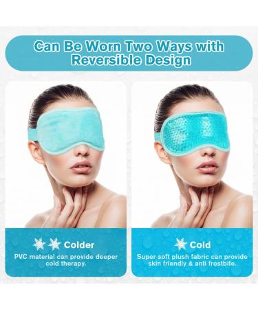 ACWOO Cooling Eye Mask Cooling Gel Beads Eye Mask for Puffy Eyes Reusable Hot Cold Therapy Gel Eye Mask for Migraine Relief Headache Dark Circles Dry Eyes Swollen Eyes Sinus Pain B Blue - Buy Online on GoSupps.com