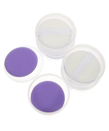 Angoily Absorbent Sponges 5 Sets Puff Cosmetic Makeup Sponge Beauty Puffs Esponjas Para Maquillaje Puffs for Cushion Foundation Hydrophilic Non-latex Miss Round Purple Makeup Foundation
