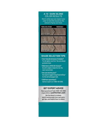 Just for Men AutoStop Dark Blond Hair Color A-15 - 1.2 oz | Easy Hair Dye for Men - Buy Online on GoSupps.com