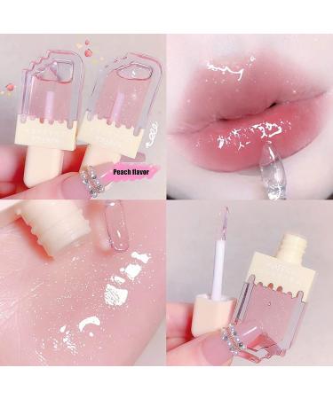 AZLESLOG 3Pcs Ice Cream Lip Gloss Set - Fruit Pearlescent Plumping Lip Tint, Transparent Toot Lip Balm, Crystal Jelly Long Lasting Moisturizing Lip Oil - Hydrating Lip Gloss Trio - Buy Online on GoSupps.com