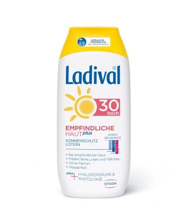Ladival sensitive skin plus sun protection lotion LSF perfume -free sun lotion without color and preservatives waterproof ML sun protection factor 30 200 ml SPF 30