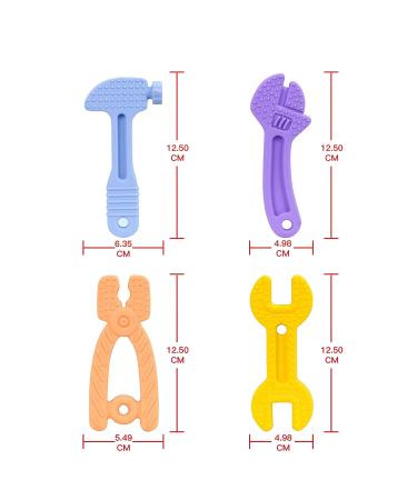 WITUONE LAIMALA Silicone Teething Toys for Babies - Hammer Wrench Pliers Shape Teether - Baby Chew Toys - Molar Teether - Boys Girls Style 2 - Buy Online on GoSupps.com