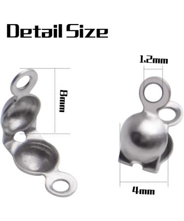BronaGrand 200Pcs Stainless Steel Calotte Ends Clamshell Knot Covers for Jewelry Making - Buy Online on GoSupps.com
