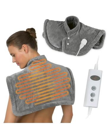 Vitalmaxx warming pillow for back and shoulder |Soothing warmth for shoulders and upper back |Temperature in 6 stages removable control unit soft microfiber automotive. Disconnection electrical neck heating pillow