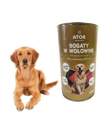 1250g Wet Dog Food for All Breeds Beef - Premium Quality (x20)