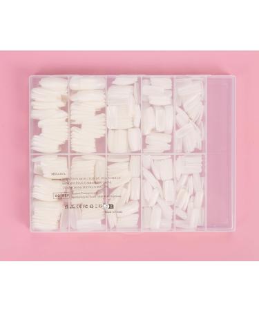 Buy Melliex 500 Pcs Ballerina Coffin Nail Tips - Natural Artificial Acrylic for Women | International Shipping Available - Buy Online on GoSupps.com