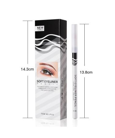White Eyeliner Pencils Set - 12PCS Professional Waterproof Eye Brightener Makeup Tools for Women - Buy Online on GoSupps.com
