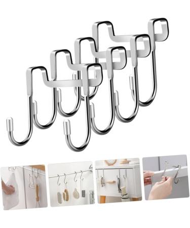 Alipis 4pcs Double Hook Door Hook Glass Shower Door Towel Holder for Kitchen Cabinet Bathroom Supply Jacket - Buy Online on GoSupps.com