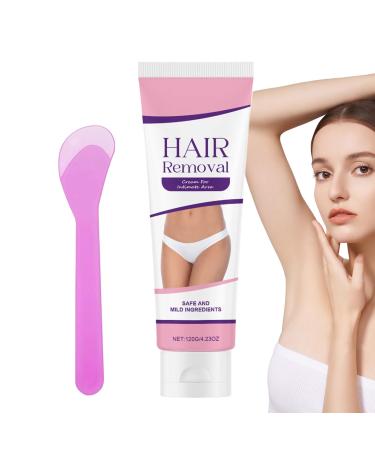 JINGLING JINGLING Hair Removal Cream Skin Balm 120g with Squeegee | Hair Removal Cream for Pubic Area - For Intimate Area Legs Underarms Back and Bikini Lines