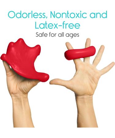 Vive Therapy Putty Occupational Hand Tools (2 Pack) - Sensory Stress Relief for Finger Pain, Grip Strength, and Rehab - X-firm Red for Adults and Arthritis - Buy Online on GoSupps.com
