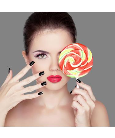 96 Pieces Matte Black Fake Press on Nails | Full Cover Acrylic Square Nails with Glue for Women & Girls | DIY Home Salon Favors - 1 Count - Buy Online on GoSupps.com
