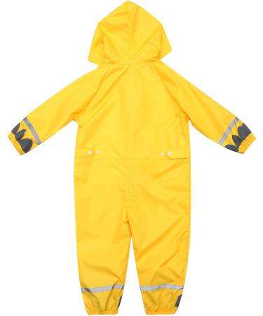 De feuilles Kids Waterproof Yellow Duck Rain Suit | Hooded All-in-one Puddle Suit 4-6 Years - Buy Online on GoSupps.com