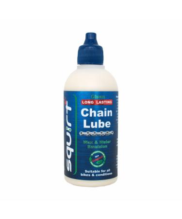 Squirt Chain Lube for Bikes (4 Oz)  Long-Lasting Lube for All Bike Chains  All-Weather Dry Chain Lube  Bike Lubricant to Reduce Noise & Chainsuck  Bike Tools & Maintenance Aid 1 Pack, 120 ml