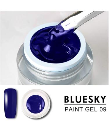 BlueSky Gel Polish Blue Gel Paint Nail Art DK09 8ml - UV/LED Curing | Shop Now - Buy Online on GoSupps.com