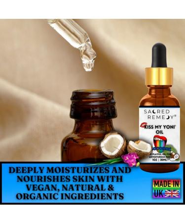 Kiss My Yoni Premium Body Lotion with Coconut Oil - Non-Sticky Massage Oil 30ml Vegan Natural Organic Non Toxic - Buy Online on GoSupps.com