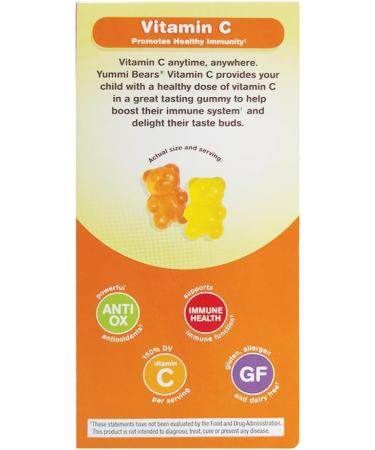 Yummi Bears Vitamin C Gummy Supplement for Kids - 60 Count - Buy Online on GoSupps.com