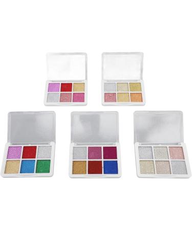 6 Colors Glitter Metallic Mirror Effect Nail Powder Long Lasting and Fine Powder Texture Suitable for DIY Nail Art with 15 Eyeshadow Sticks - Buy Online on GoSupps.com