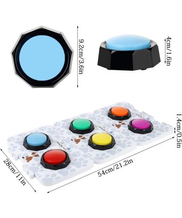 Duffire Dog Communication Button - Innovative Speaking Buttons for Pet Training (6 Languages) with Mats Stickers & Batteries - Buy Online on GoSupps.com