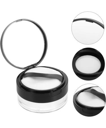 WOONEKY 6 Pcs Elastic Mesh Loose Powder Box Powder Case with Mirror DIY Powder Case Empty Portable Abs Black - Buy Online on GoSupps.com