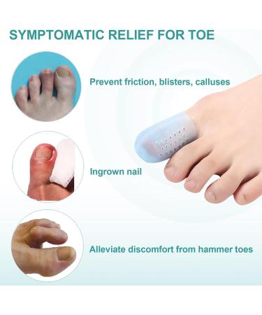 Toe Protectors for Women & Men - 20 Gel Toe Caps for Pain Relief Blister & Hammer Toe Protection | Airflow Orifice Design - Buy Online on GoSupps.com