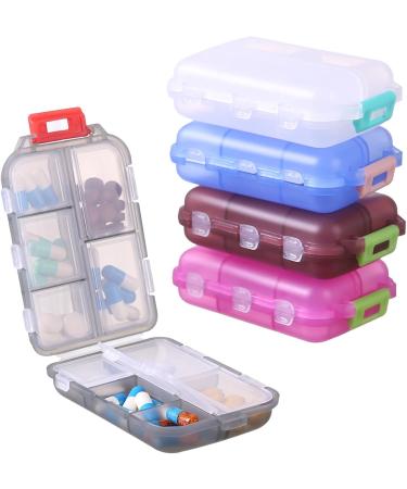 Zuihug 1Pack Travel Pill Organizer - Compact and Portable Pill Case - 10 Compartments - On-The-Go Pill Storage - Gray - Buy Online on GoSupps.com