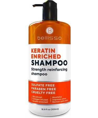 BELLISSO Keratin Enriched Shampoo - No Sulfate and Paraben Free - Anti Frizz Treatment for Women and Men - Salon Repair with Silk Protein for Dry  Frizzy Damaged and Color Treated Hair - Buy Online on GoSupps.com