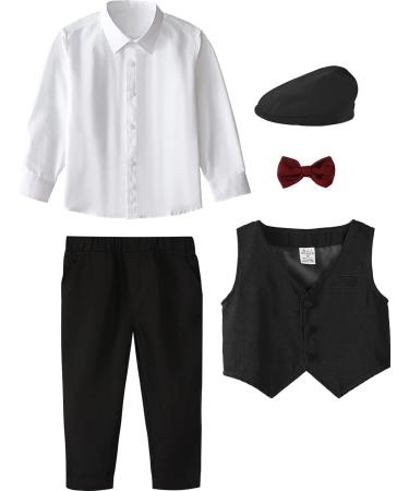 Mintgreen Baby Boys Blazers Suit 5pcs Wedding Outfit | Black 3-4 Years - Buy Online on GoSupps.com
