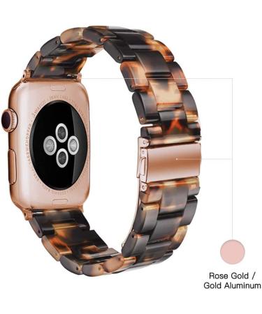 Art Tortoise Shell Resin Apple Watch Band - Compatible with Apple Watch Series 8/7/SE/6/5/4/3/2/1, 38mm/40mm/41mm - Buy Online on GoSupps.com