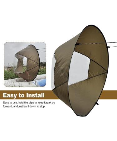Portable Foldable Kayak Wind Sail with Transparent Window - Durable Design for Kayak Canoes (Brown) - Buy Online on GoSupps.com