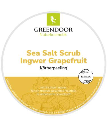 Greenendoor Body Peeling Sea Salt - Natural Salt Scrub with Ginger & Grapefruit | Microplastic-Free | 280g (1 Pack) - Buy Online on GoSupps.com