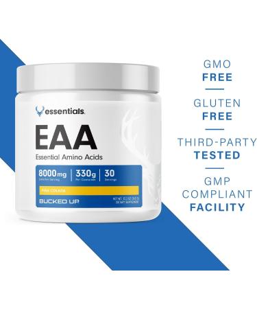 Bucked Up Essential Amino Acids - EAA Powder - Easy Mix Non Clumping Formula - for Pre/Intra Workout - Pina Colada Flavor - 30 Servings - 11.6 oz - Buy Online on GoSupps.com