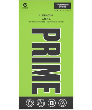 Prime Hydration Sticks Zero Sugar Lemon Lime (6 Sticks) - Buy Online on GoSupps.com