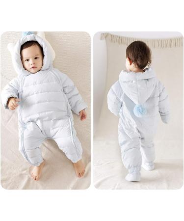 Famuka Baby Winter Down Snowsuit Hooded Puffer Outwear Blue 18-24 Months - Buy Online on GoSupps.com