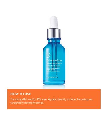 Dr. Dennis Gross Hyaluronic Marine Hydration Booster - 1 fl oz | Target Dehydrated Skin, Rough Texture, Dry Lines & Wrinkles - Buy Online on GoSupps.com
