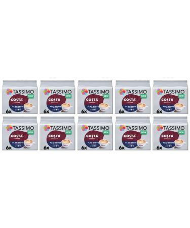 Tassimo Costa Flat White Coffee Pods x6 (Pack of 10 Total 60 Drinks)